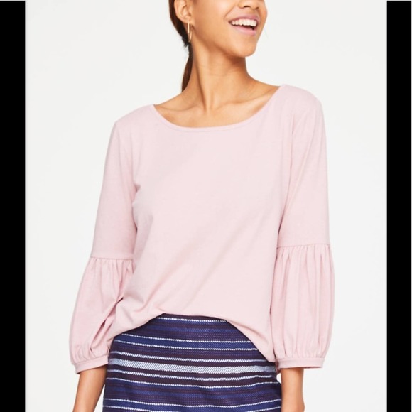 LOFT Tops - Loft light blush ballon sleeves blouse
